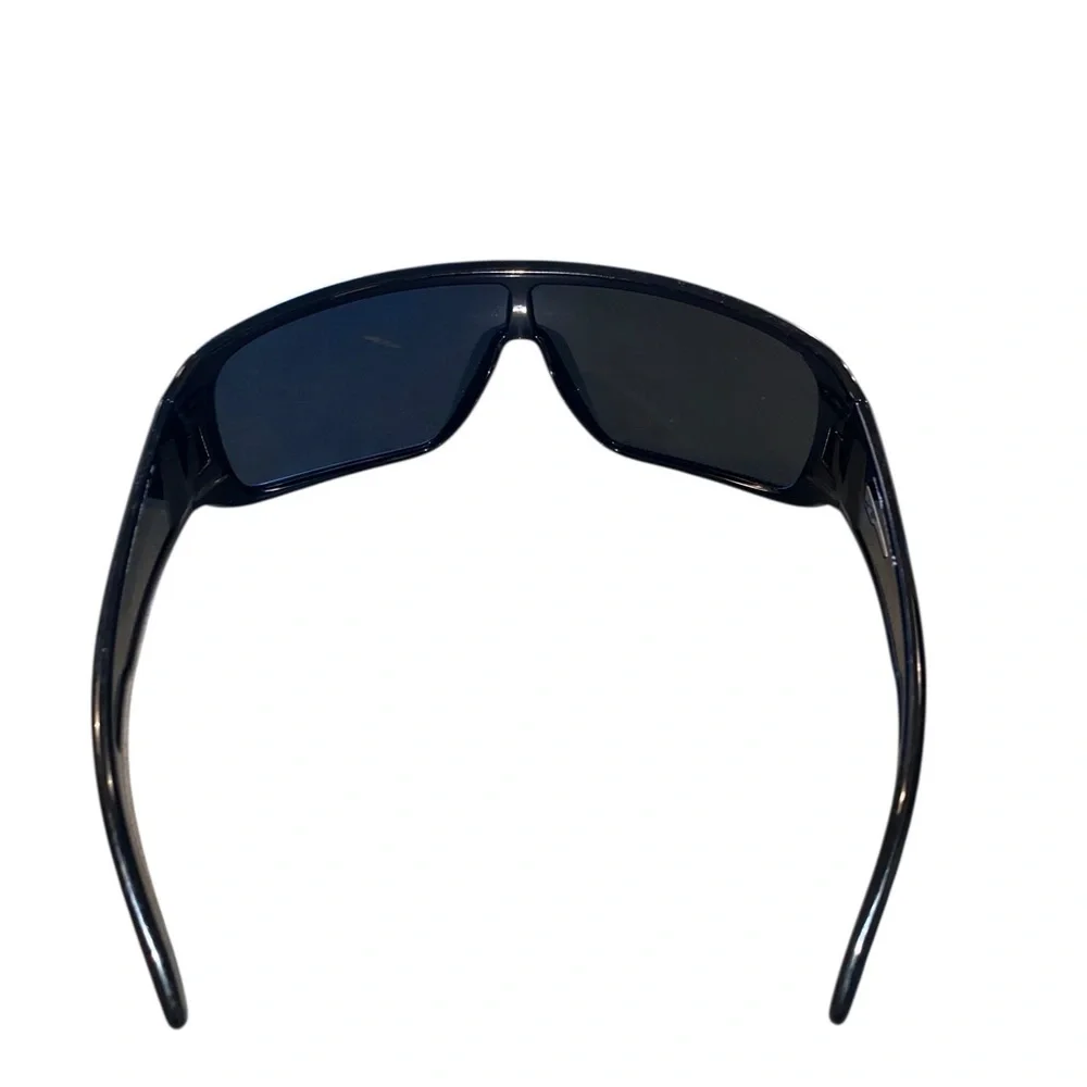 Arnette Glossy Black Barn Burner Sunglasses w/ case silver hardware full cover